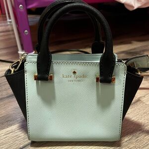 Kate Spade Green and Black Mini Bag with Structured Design
